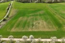 Luftaufnahme zur Demofläche Gemengeanbau April 2024