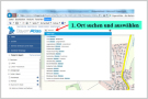 Screenshot BayernAtlas mit Schriftzug "Ort suchen und auswählen"